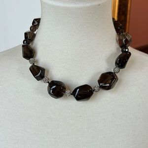 Sterling Silver Smoky Topaz Necklace